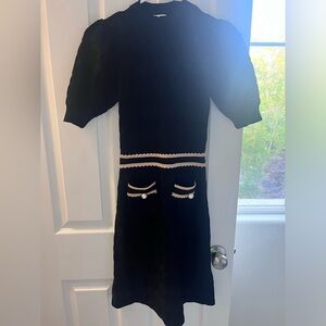 sandro pearl black dress size 0 no tag